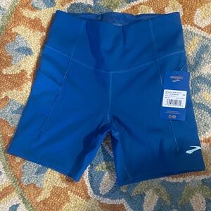NWT Brooks Women's Vibrant Blue Bike Shorts